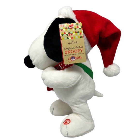 Hallmark Merry Rockin Christmas Snoopy Plush Guitar 50th Anniversary 12" READ - Picture 2 of 10